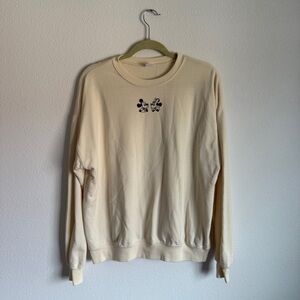 Mickey Mouse & Minnie Mouse Cream Sweatshirt